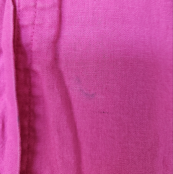 Eudon Choi Bright Pink Linen Blend Pleated Bermuda Shorts w Deep Pockets Size 12 - Picture 16 of 16